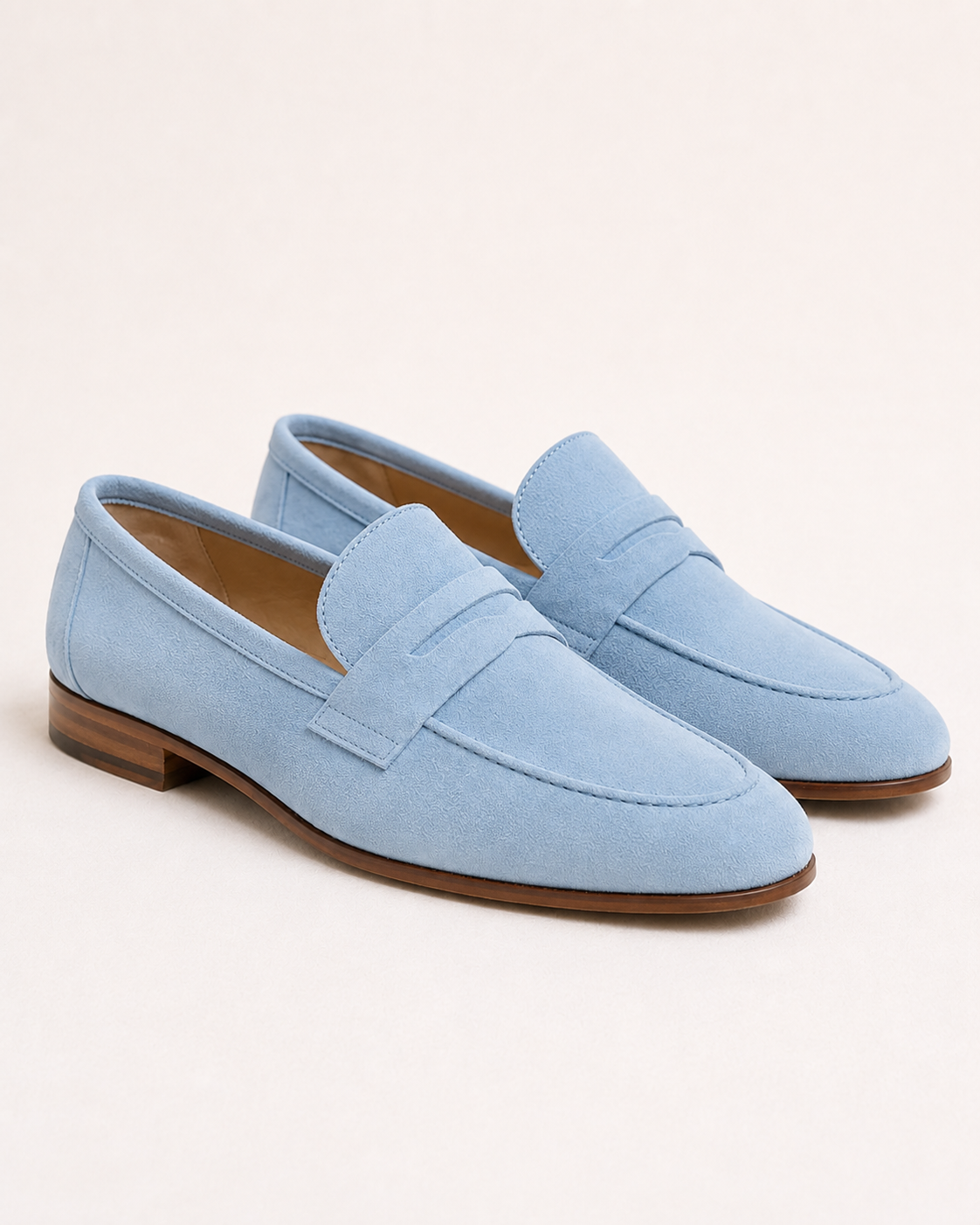 Nour – Cuir Bleu Azur